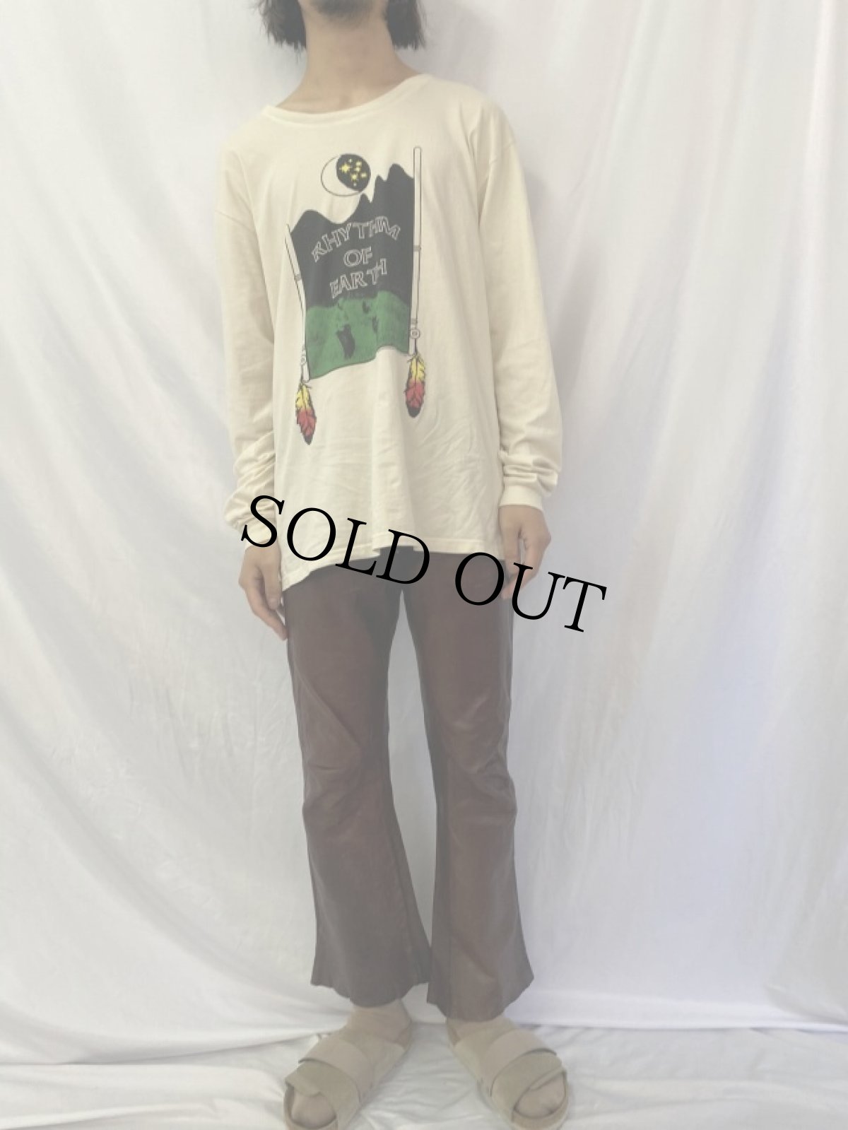 画像2: 60's East West Musical Instruments Co. レザーフレアパンツ W33 (2)