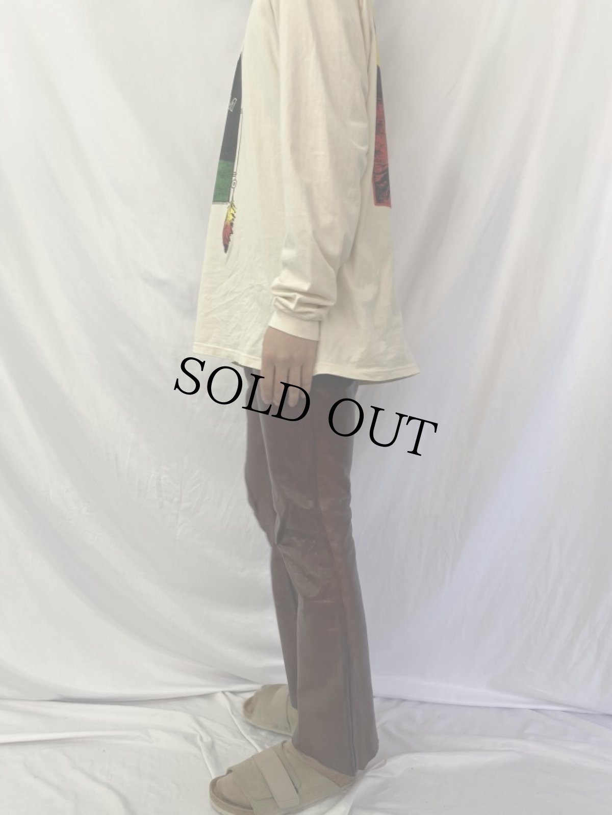 画像3: 60's East West Musical Instruments Co. レザーフレアパンツ W33 (3)