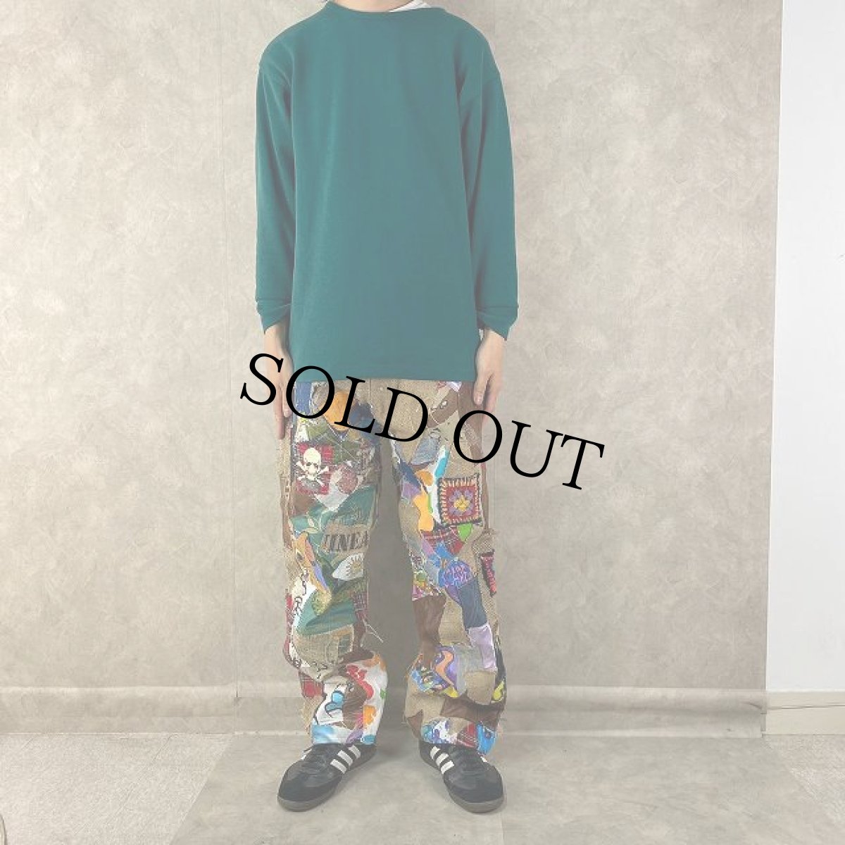 画像3: Bizzrad Levi's "Patchworked Japanese denims" パッチワークデニムパンツ W35 (3)