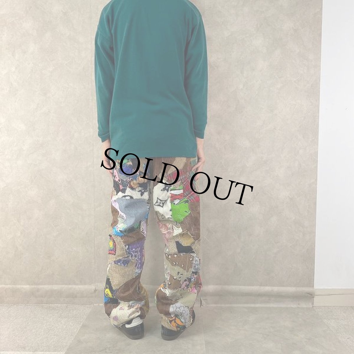 画像5: Bizzrad Levi's "Patchworked Japanese denims" パッチワークデニムパンツ W35 (5)