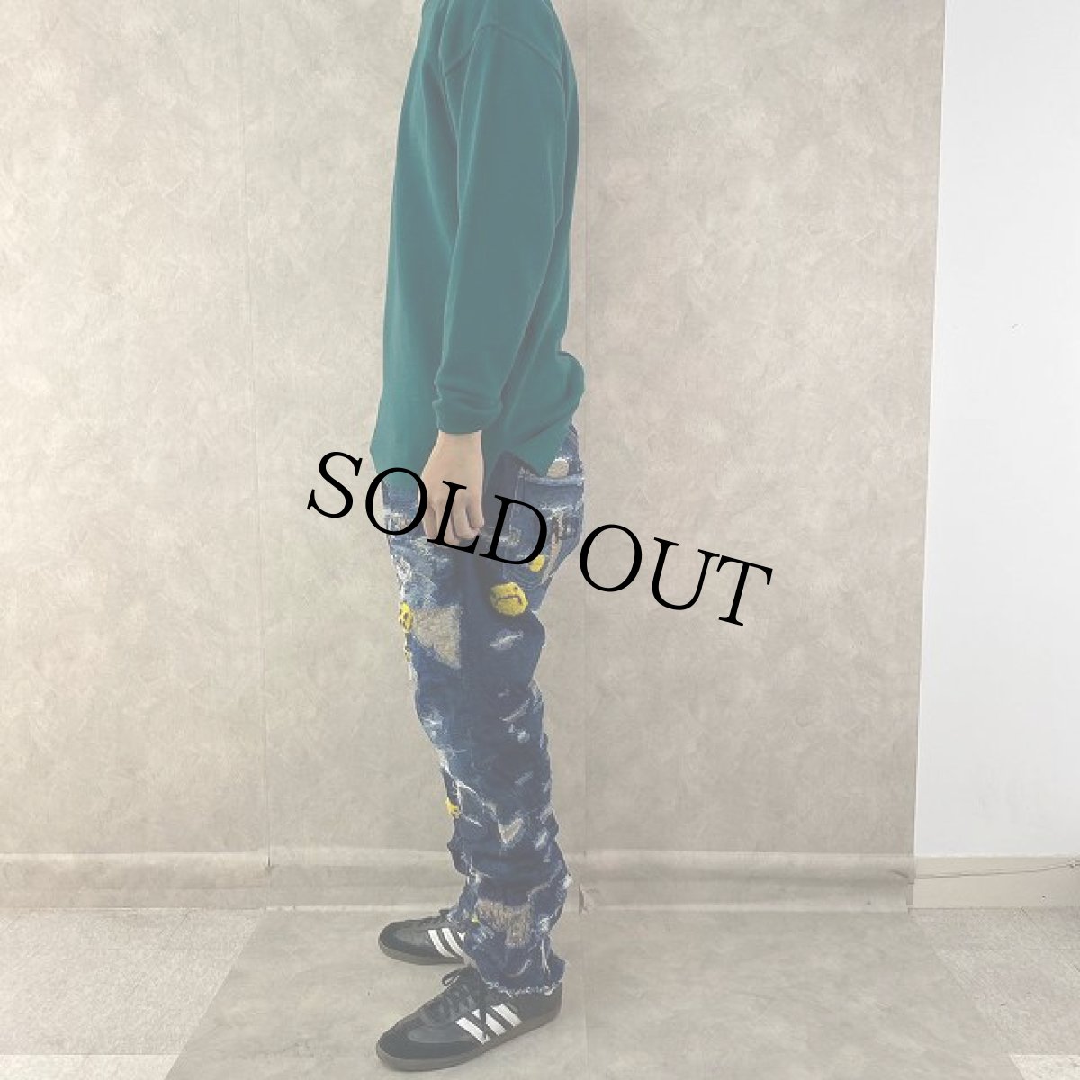 画像4: Bizzrad "Reworked Momotaro denims" クラストデニムパンツ W35 (4)