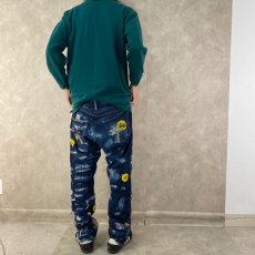 画像5: Bizzrad "Reworked Momotaro denims" クラストデニムパンツ W35 (5)