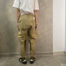 画像4: 30〜40's BAMBERGER'S MEN'S STORE レザー切り替え ジョッパーズパンツ W35 (4)