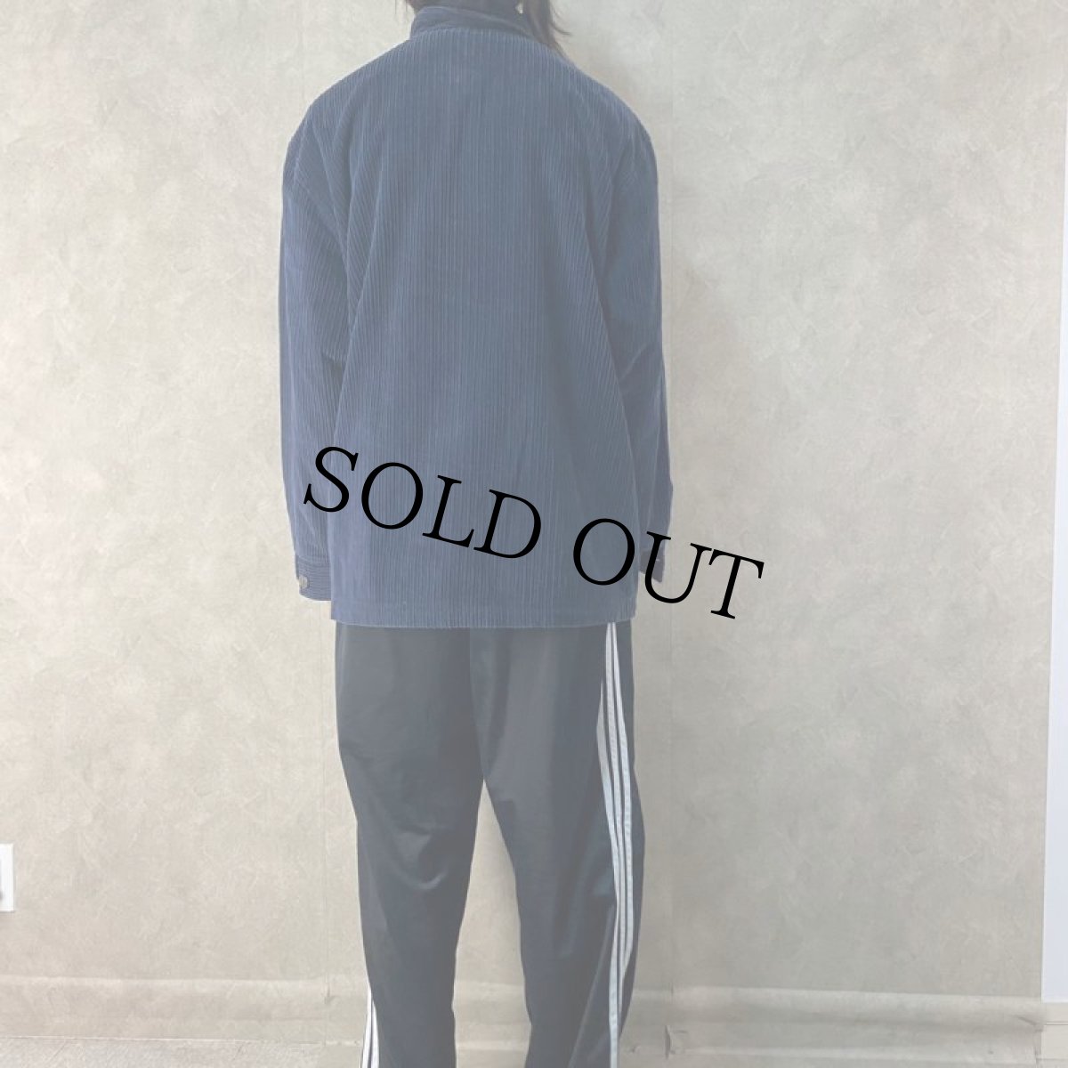 画像4: STUSSY 太畝コーデュロイジャケット ネイビー L (4)