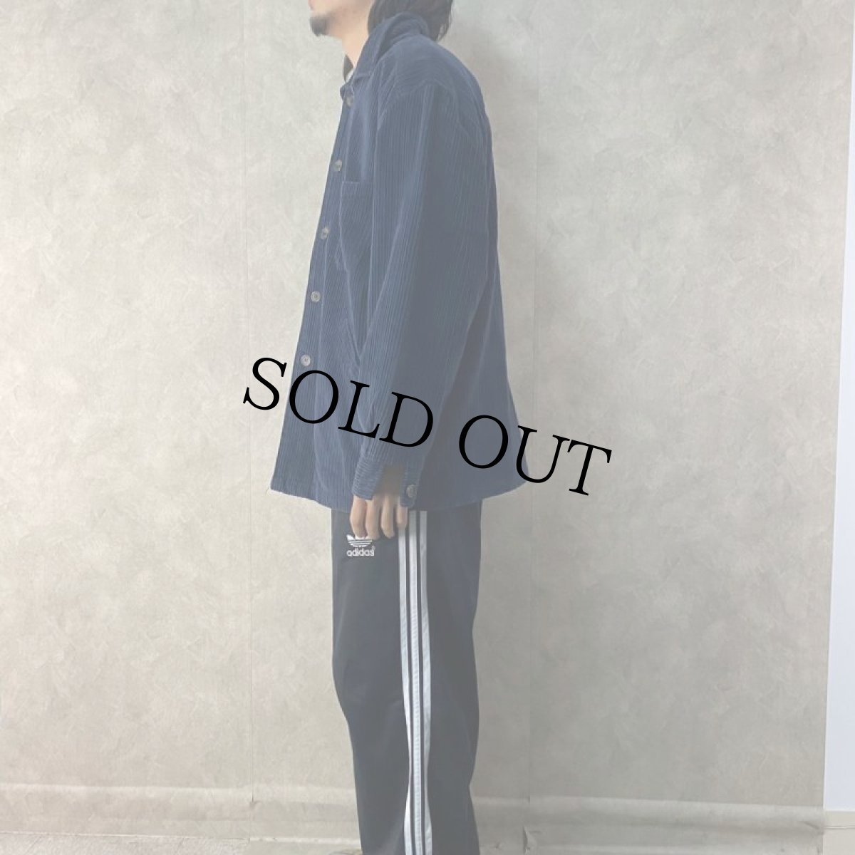 画像3: STUSSY 太畝コーデュロイジャケット ネイビー L (3)