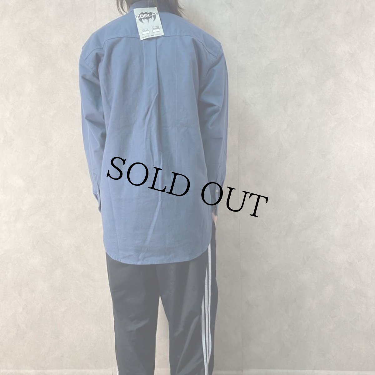 画像4: ZORLAC USA製 ロゴ刺繍ヘビーネルシャツ M タグ付き未使用 (4)