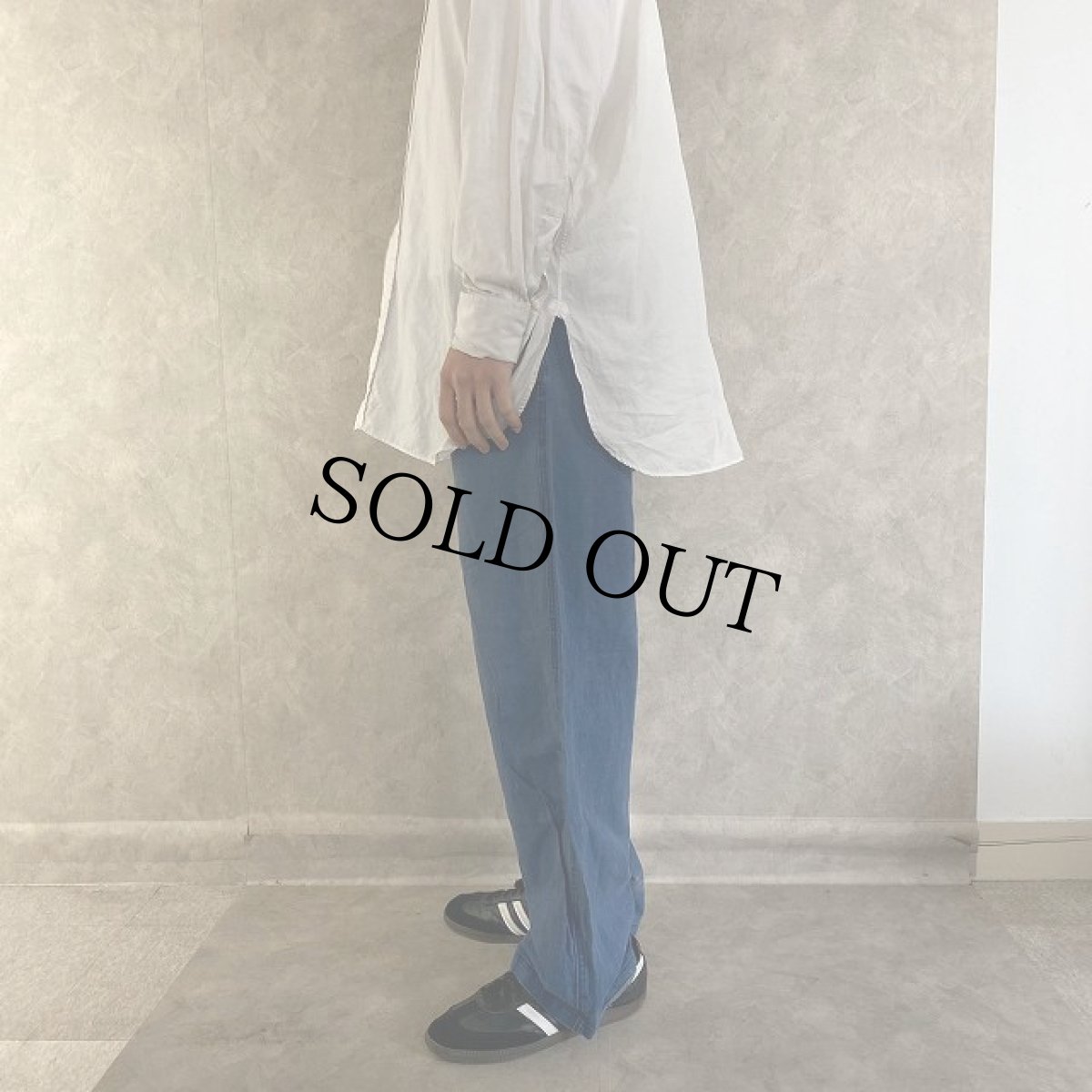 画像3: 20〜30's French インディゴリネンワークパンツ W34 (3)