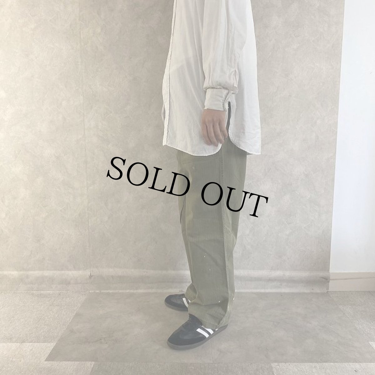 画像3: 40〜50's U.S.ARMY 13スター M-43 HBTベイカーパンツ W33 (3)