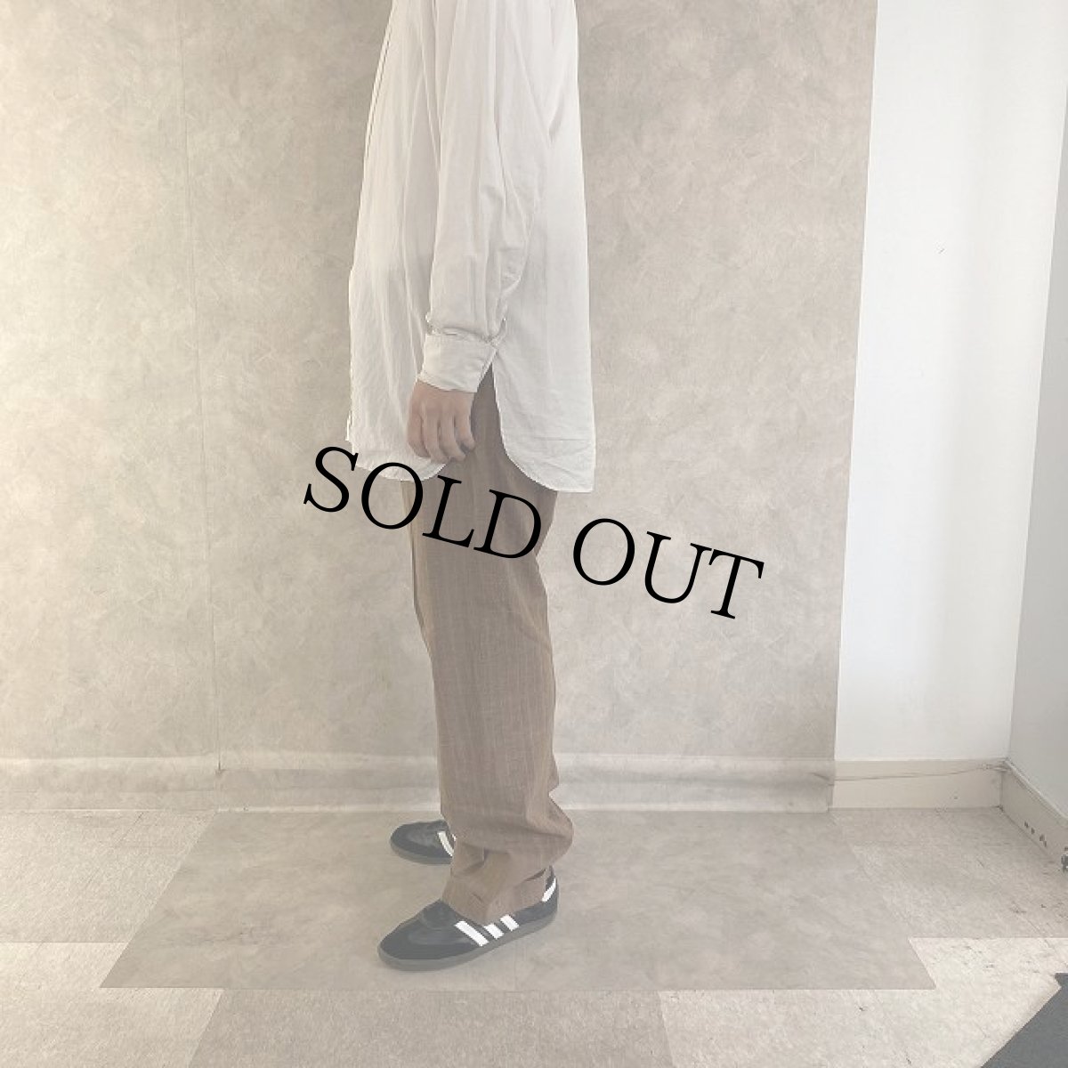 画像3: 40's ウィンドウペンチェック×ストライプ柄 スラックス W35 DEADSTOCK (3)