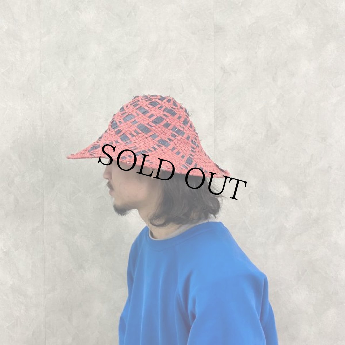 画像3: ハンドメイド ペーパーヤーンハット (3)