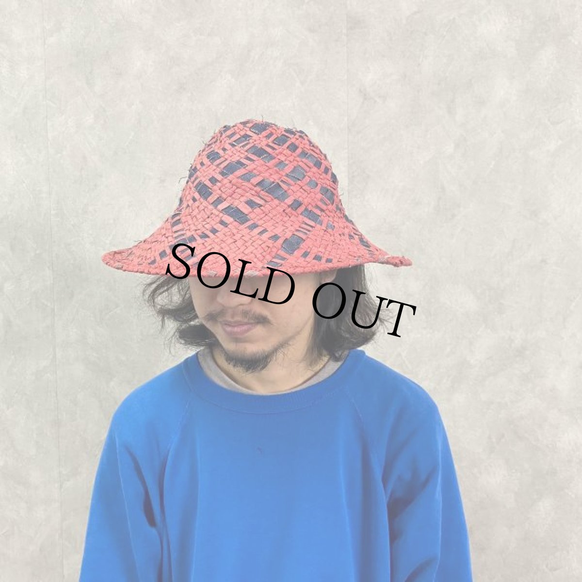 画像2: ハンドメイド ペーパーヤーンハット (2)