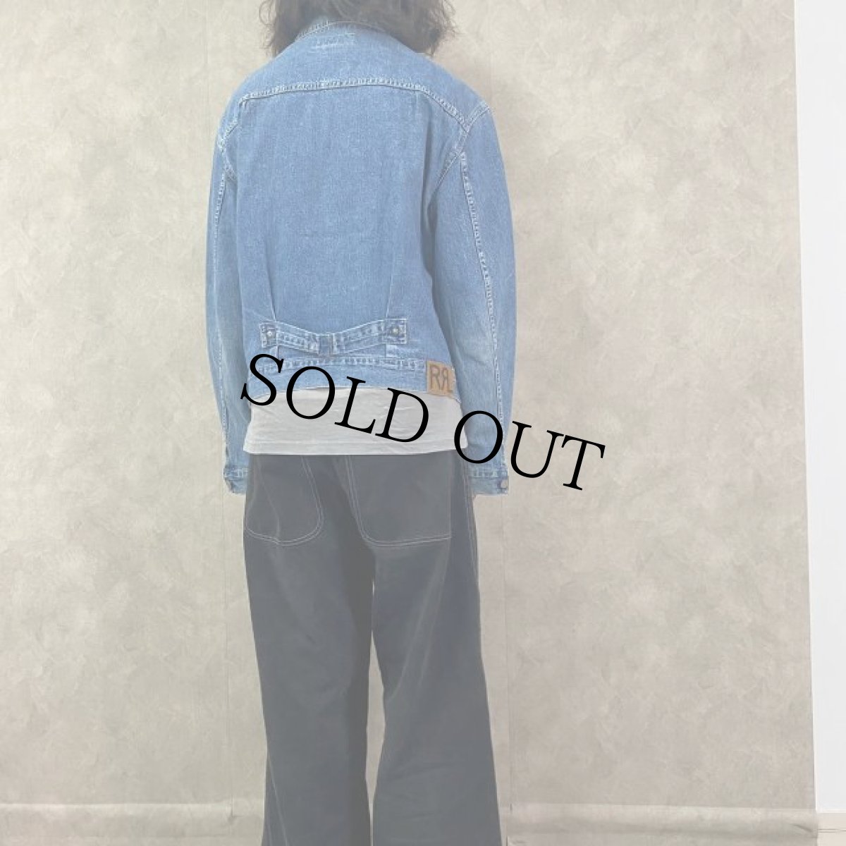 画像5: Ralph Lauren RRL 三ツ星 1stTYPE デニムジャケット L (5)