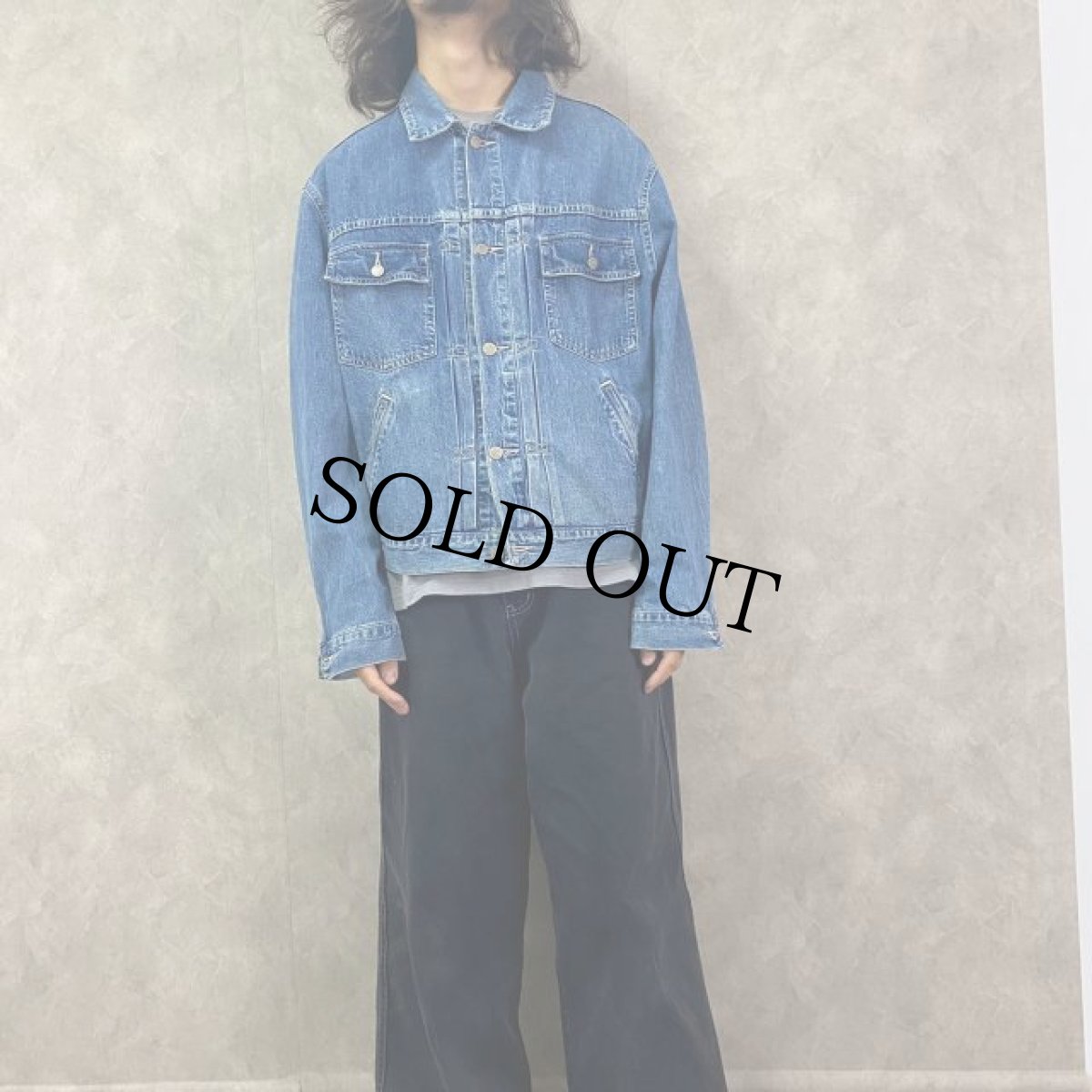 画像3: Ralph Lauren RRL 三ツ星 1stTYPE デニムジャケット L (3)