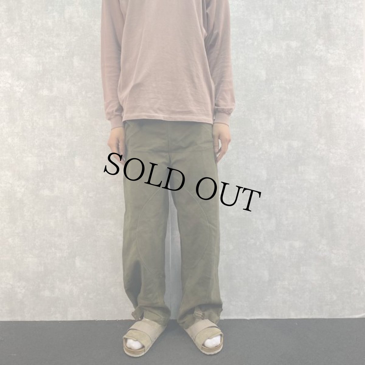 画像2: 60's FRENCH ARMY モーターサイクルオーバーパンツ (2)