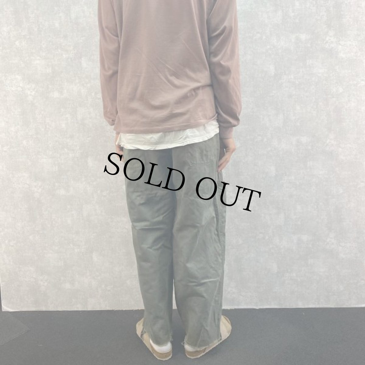 画像4: 50's US.AIRFORCE UTILITY COTTON TROUSERS SAGE GREEN 30L (4)