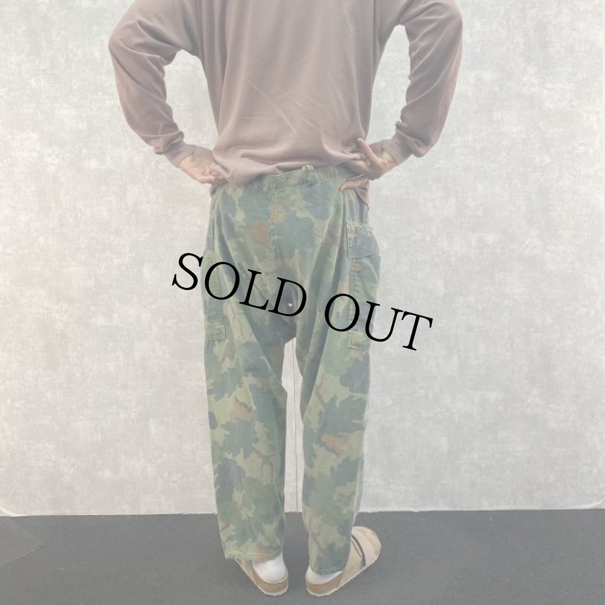 画像5: 60's KAMO USA製 ミッチェルパターン リバースブルカーゴパンツ W39 (5)