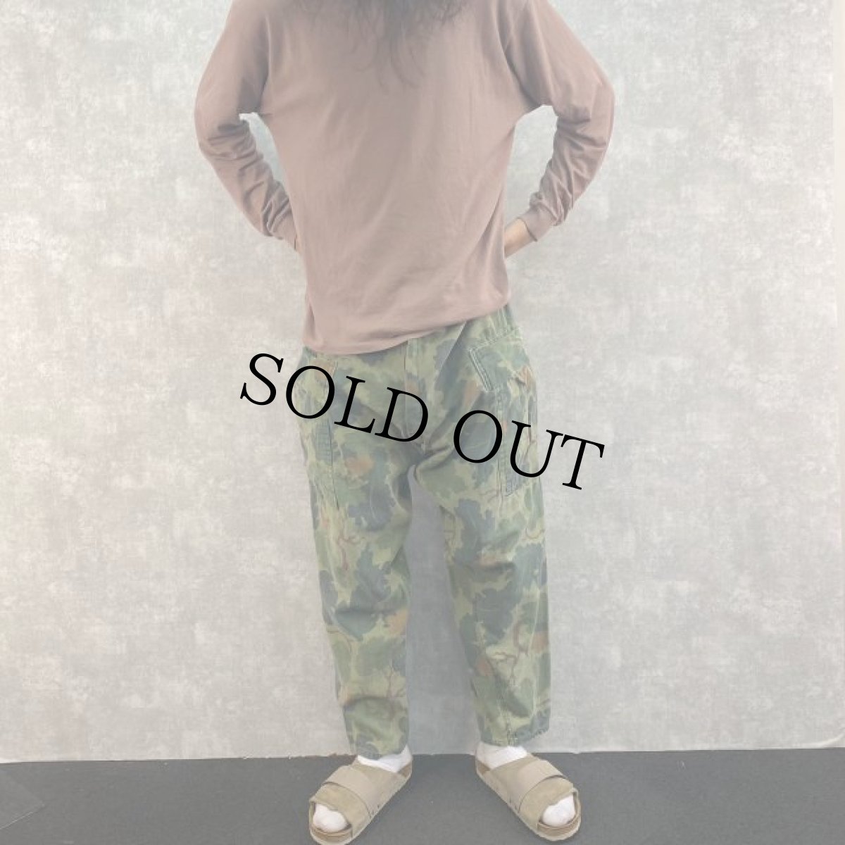 画像3: 60's KAMO USA製 ミッチェルパターン リバースブルカーゴパンツ W39 (3)