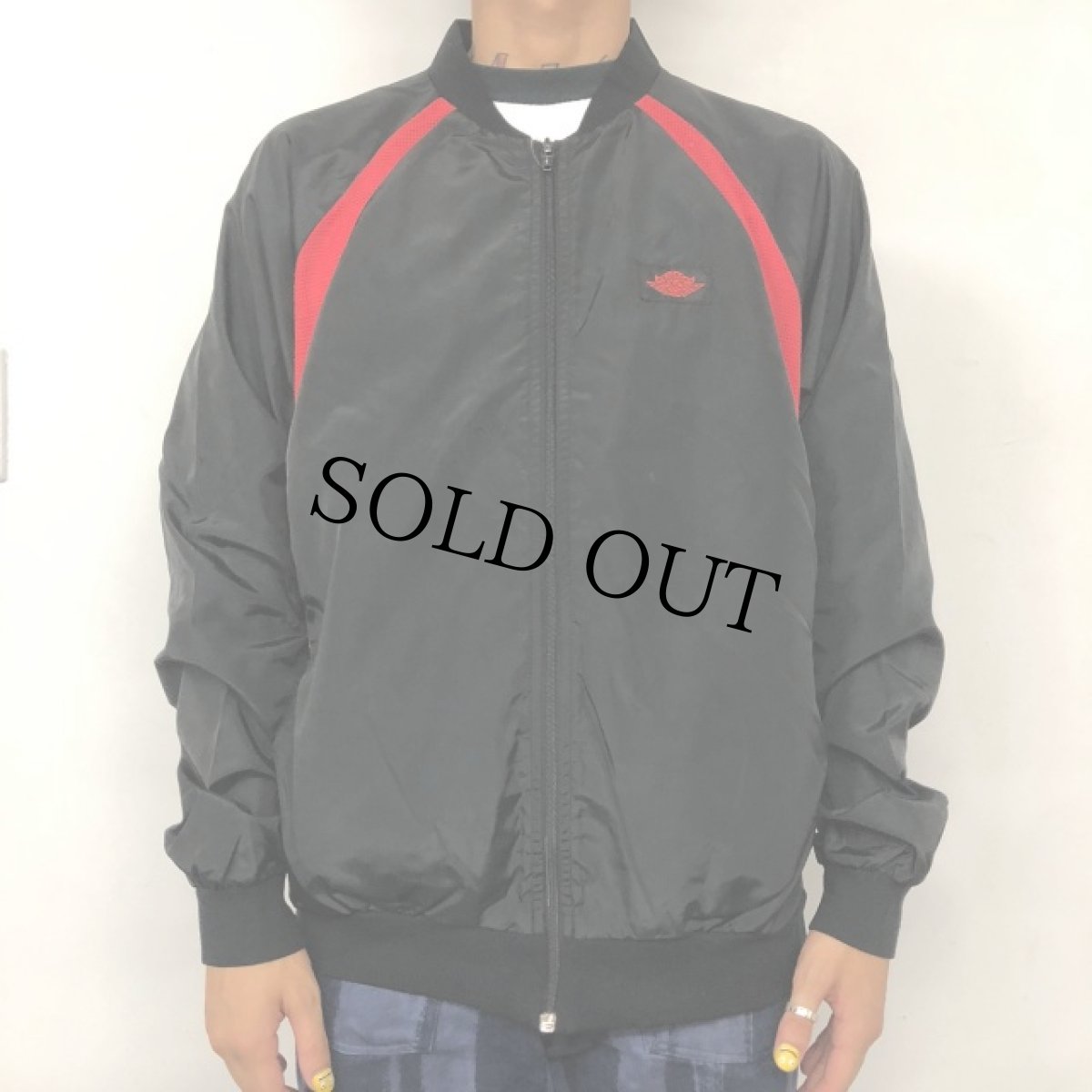 画像2: 80's NIKE 紺タグ "AIRJORDAN" Nylon Jacket L (2)