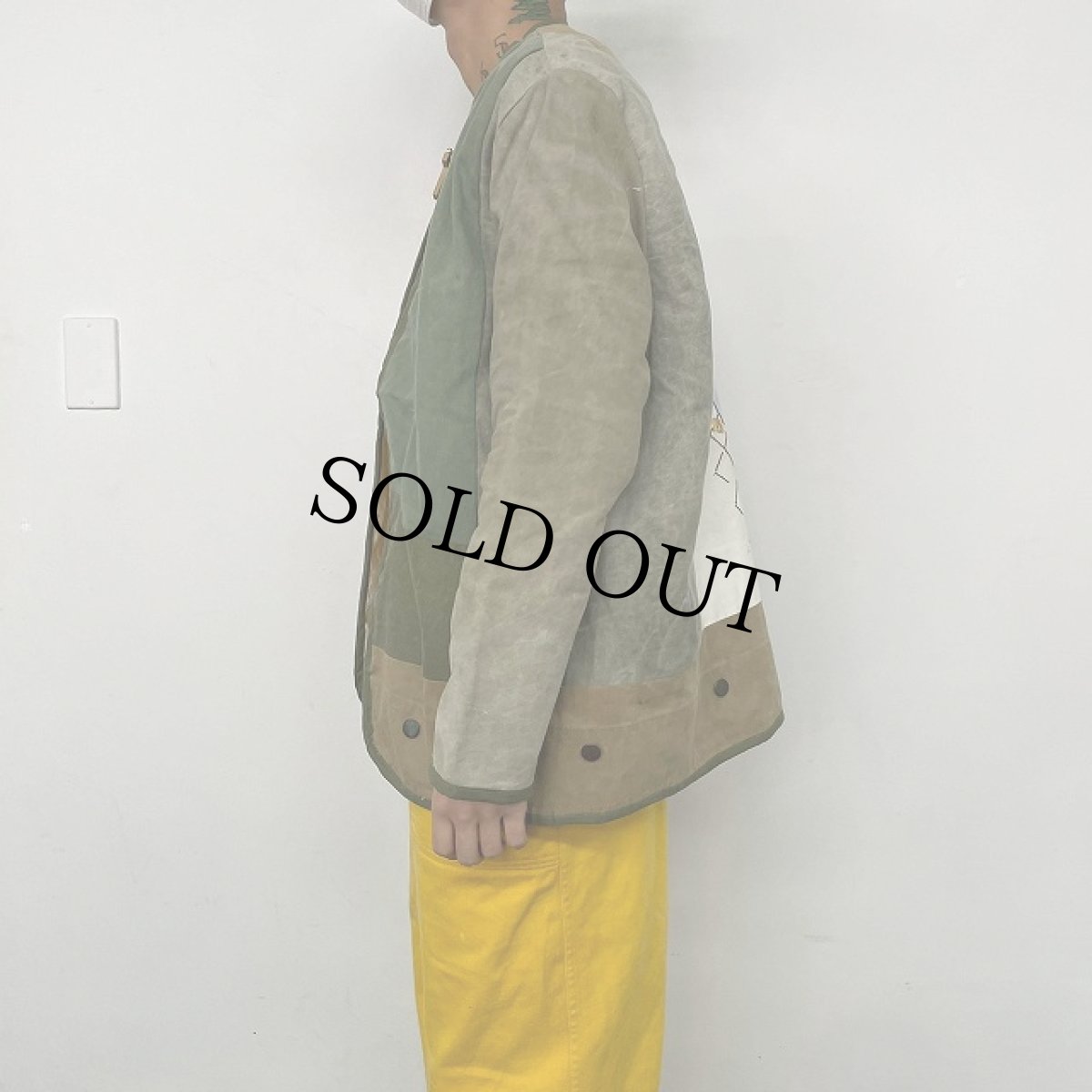 画像4: VINTAGEファブリック パッチワークジャケット (4)