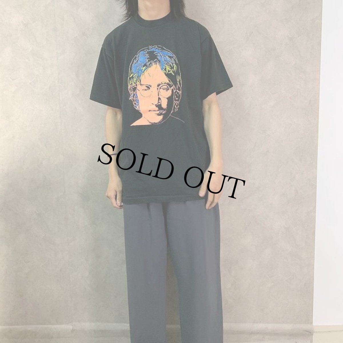 画像2: 90's John Lennon USA製 ミュージシャンプリントTシャツ XL (2)