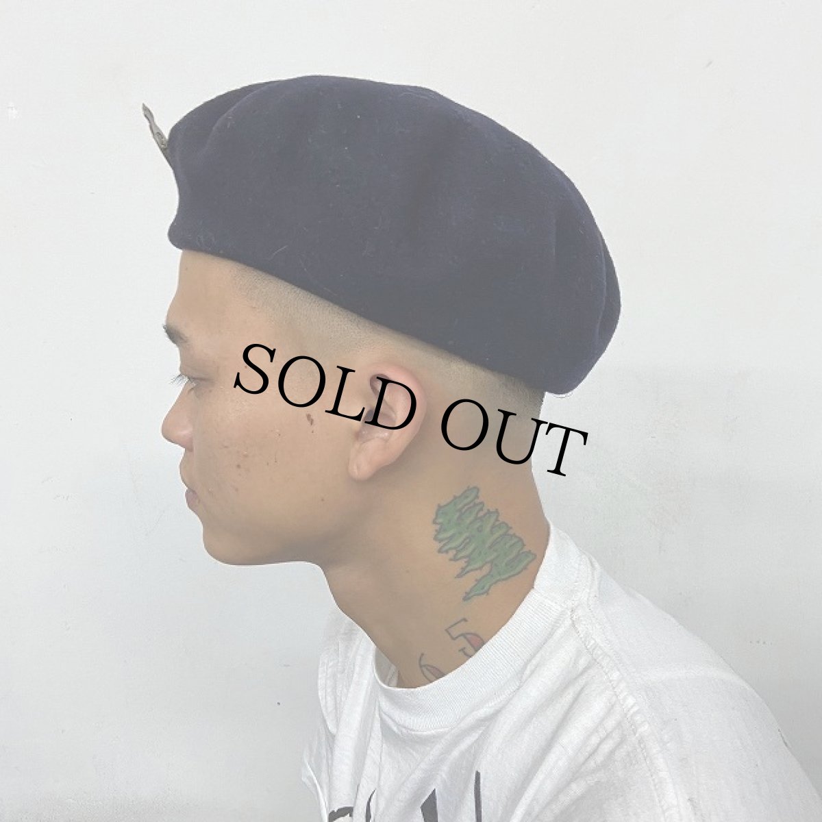 画像3: 1953 CIVIL DEFENCE Navy Wool Beret Hat BRITISH FEZ COMPANY (3)