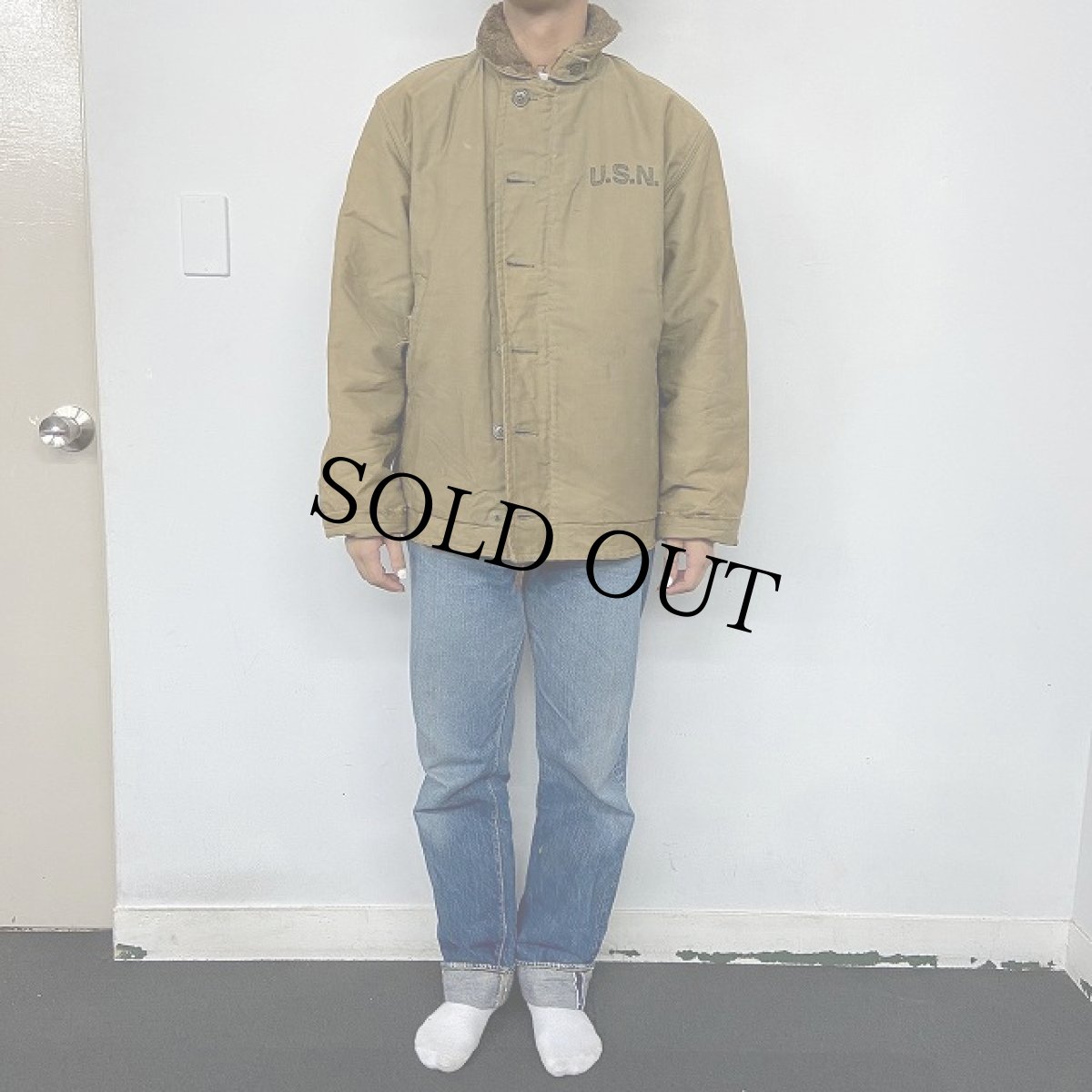 画像2: 40〜50's U.S.NAVY N-1 DECK JACKET (2)