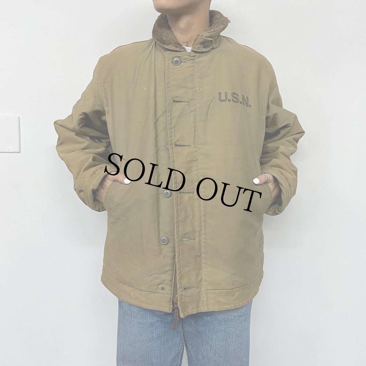 画像3: 40〜50's U.S.NAVY N-1 DECK JACKET (3)