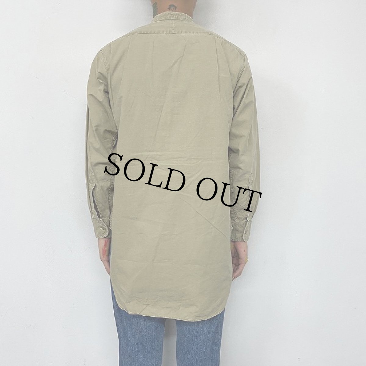 画像5: 60's British Army Khaki No2 Dress Shirts 14 1/2 (5)