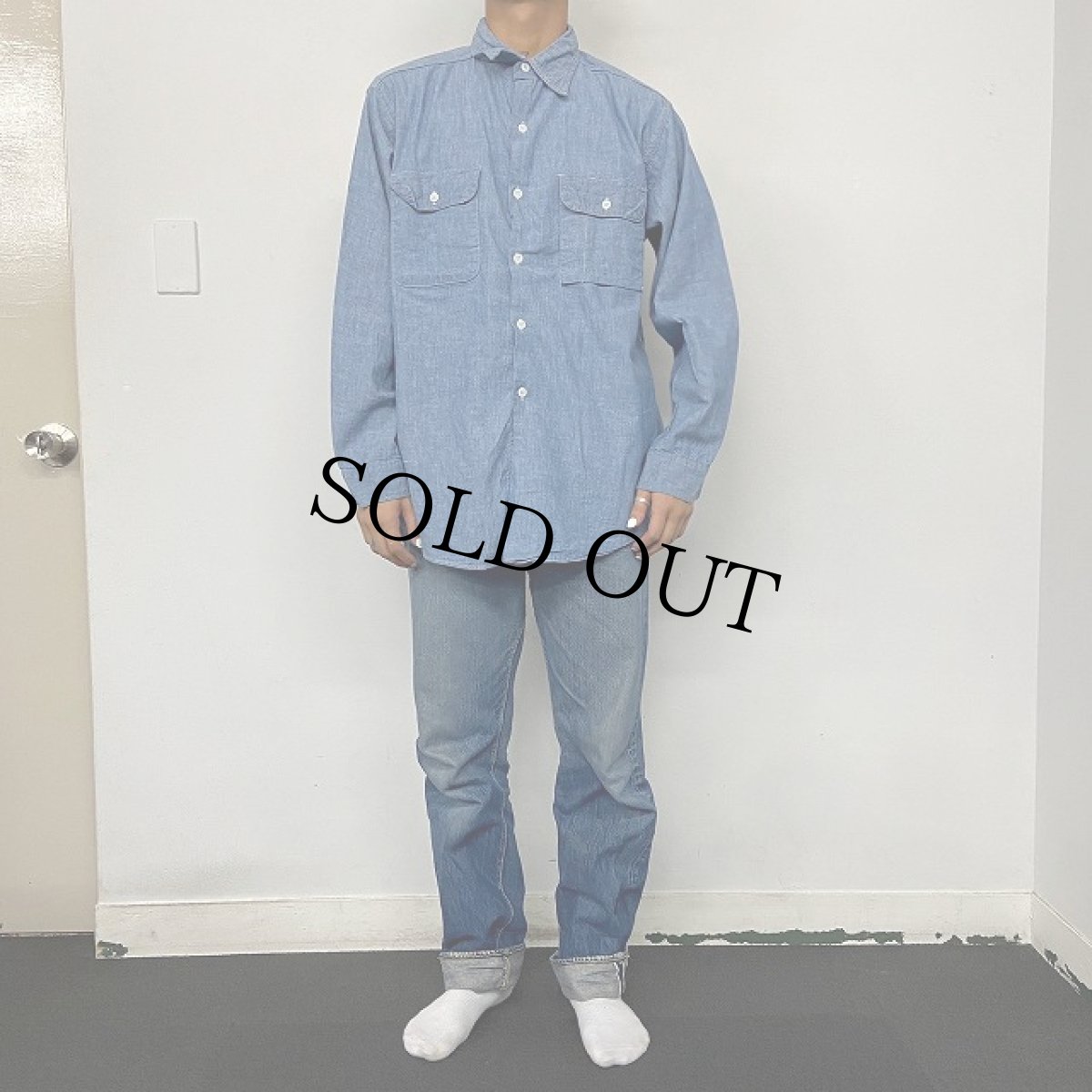 画像2: 60's BIGYANK CHAMBRAY SHIRT (2)