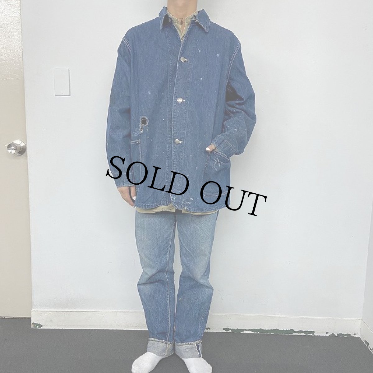 画像2: WWII STRONG RELIABLE DENIM COVERALL JACKET (2)