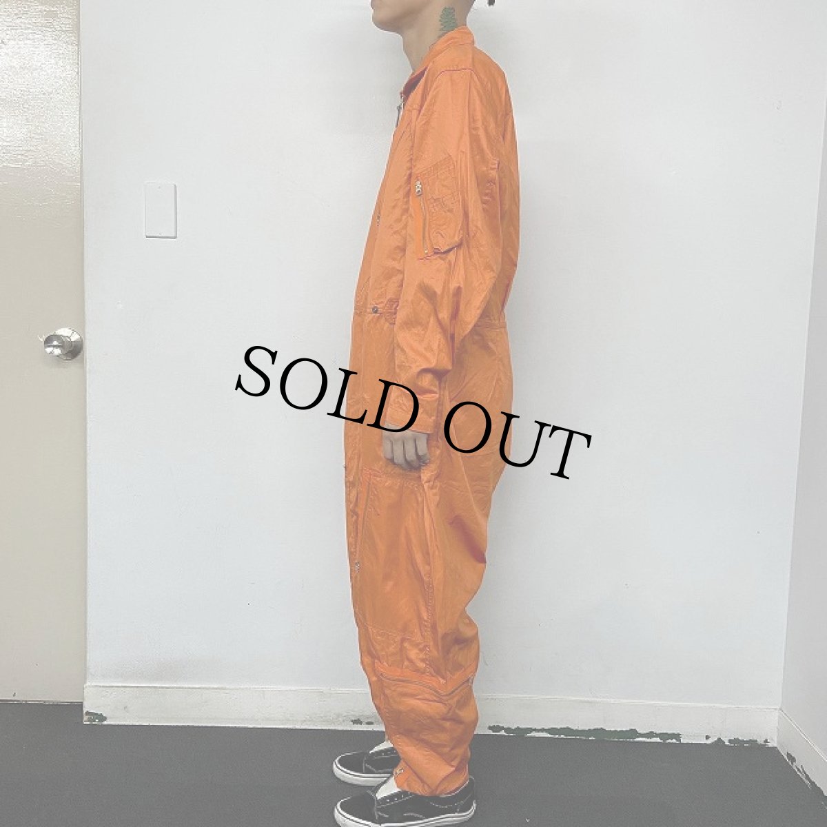 画像3: 60's U.S.AIR FORCE SENIOR PILOT "K-2B" VERY LIGHT ORANGE FLYING SUIT LARGE-SHORT (3)