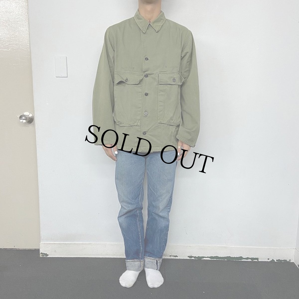画像2: 40's U.S.NAVY UTILITY JACKET (2)