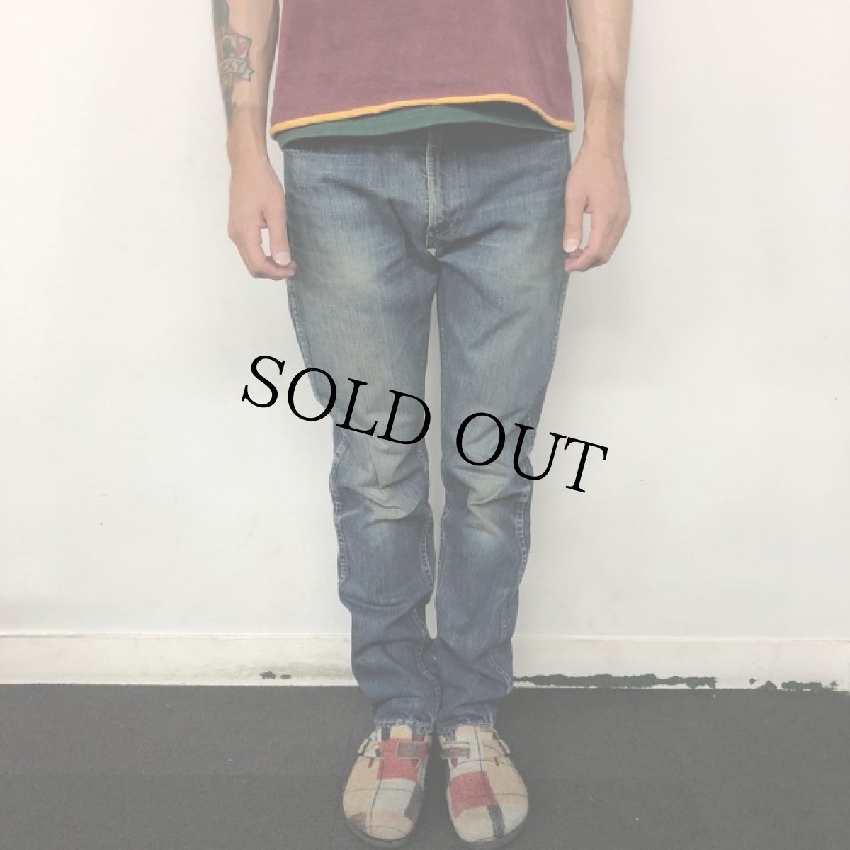 画像4: 60's LEVI'S 606 BIGE デニムパンツ W32 (4)