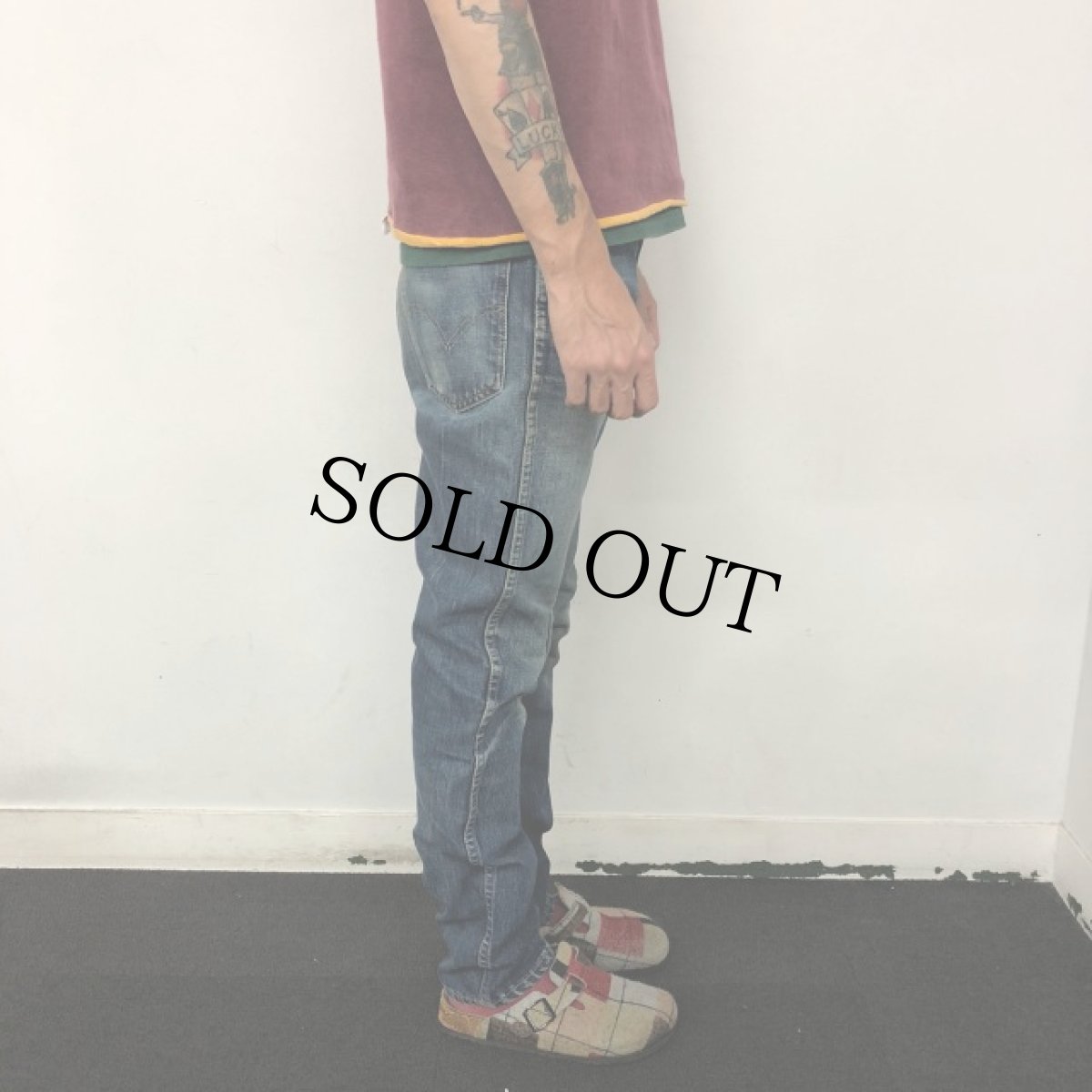 画像5: 60's LEVI'S 606 BIGE デニムパンツ W32 (5)