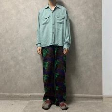 画像2: 50's PENNEY'S TOWNCRAFT レーヨンギャバジン 開襟シャツ 16-16 1/2 (2)