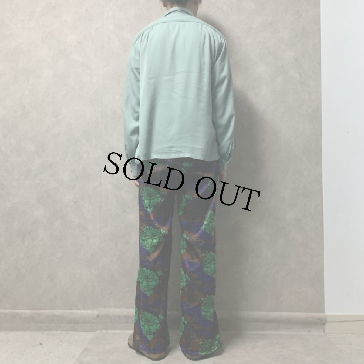 画像4: 50's PENNEY'S TOWNCRAFT レーヨンギャバジン 開襟シャツ 16-16 1/2 (4)