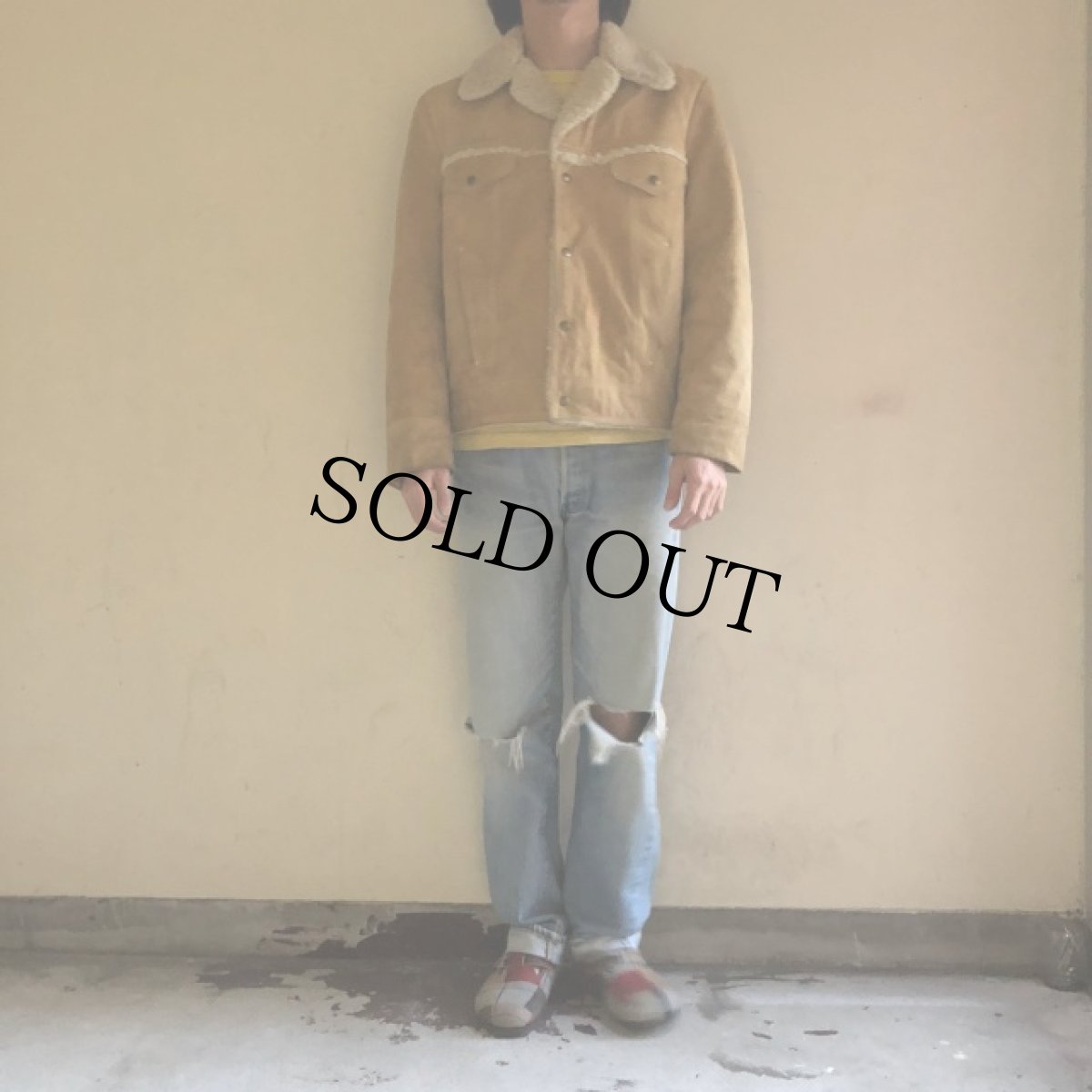 画像2: VINTAGE ムートンジャケット 38 (2)