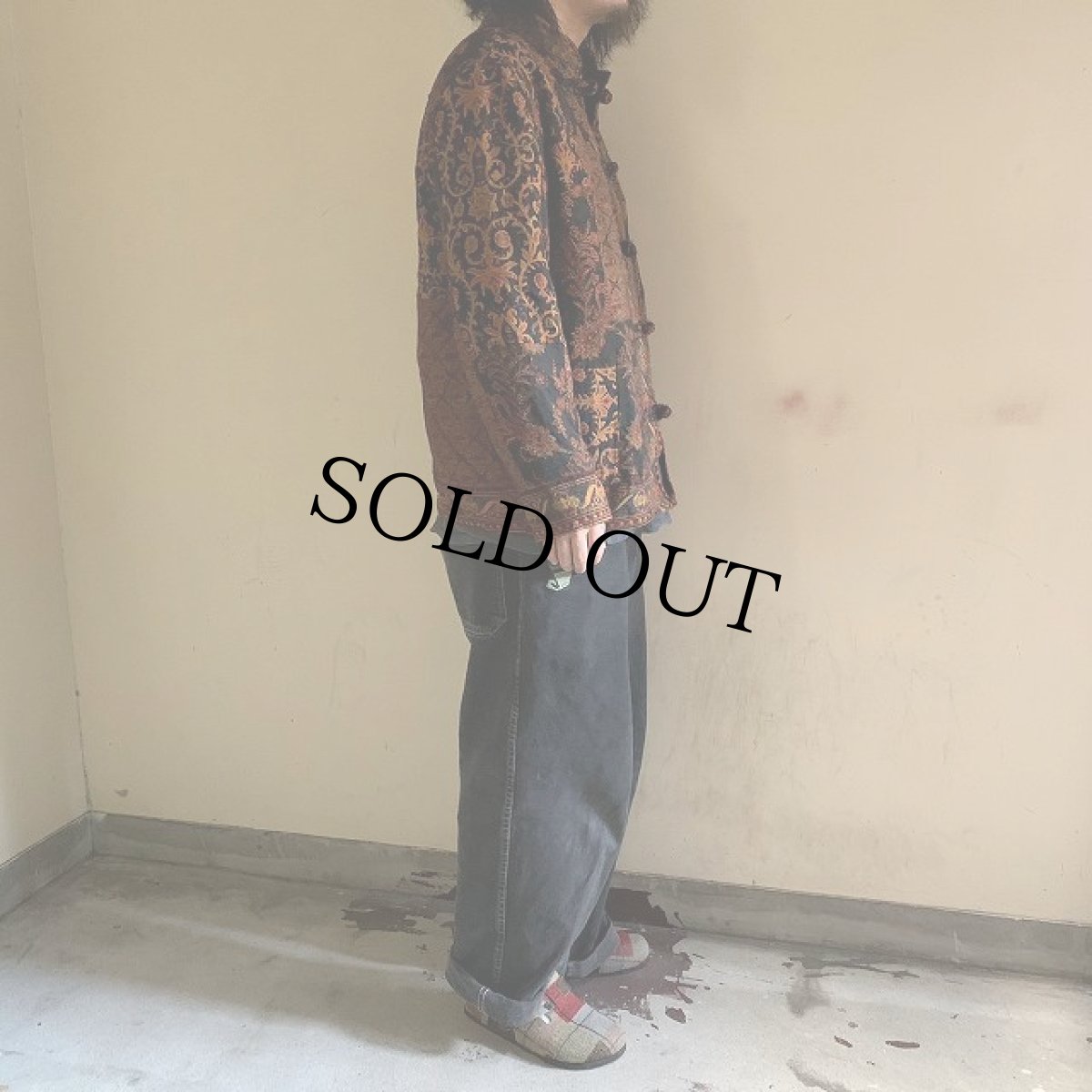 画像3: White Stag 総柄 パッチワーク チャイナジャケット L (3)