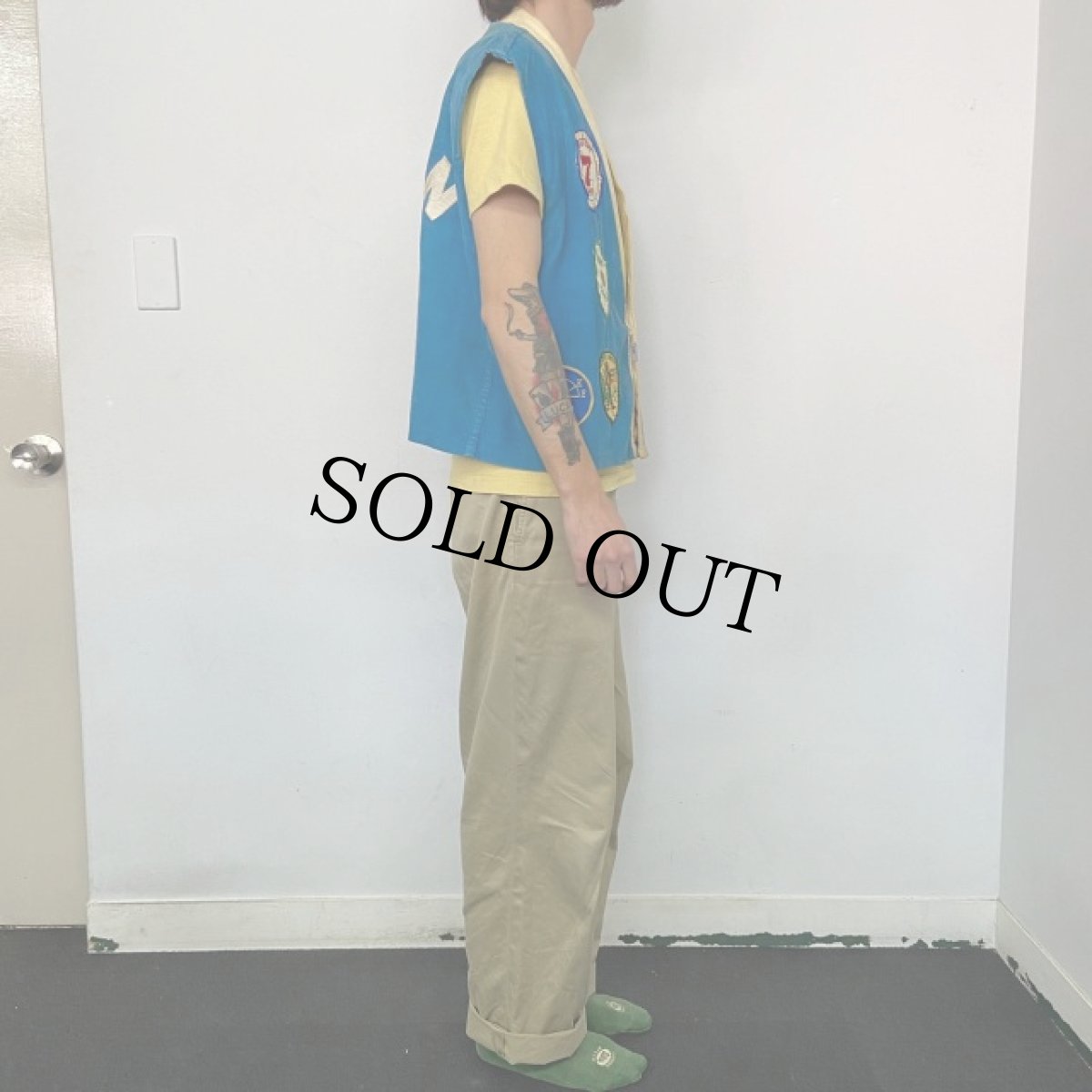 画像4: VINTAGE "IDAHO" アワードパッチ&ピンズ付き コーデュロイベスト (4)