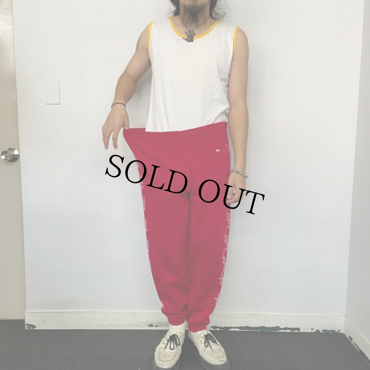 画像2: 80's POWELL PERALTA USA製 SKALL SKATE スウェットパンツ L (2)