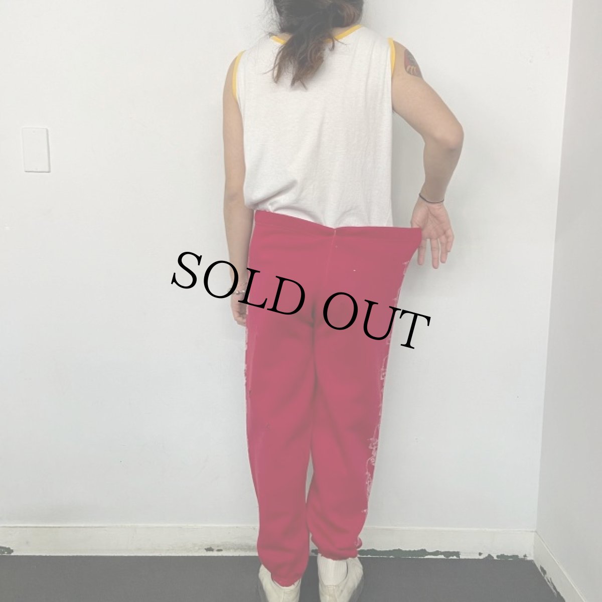 画像4: 80's POWELL PERALTA USA製 SKALL SKATE スウェットパンツ L (4)