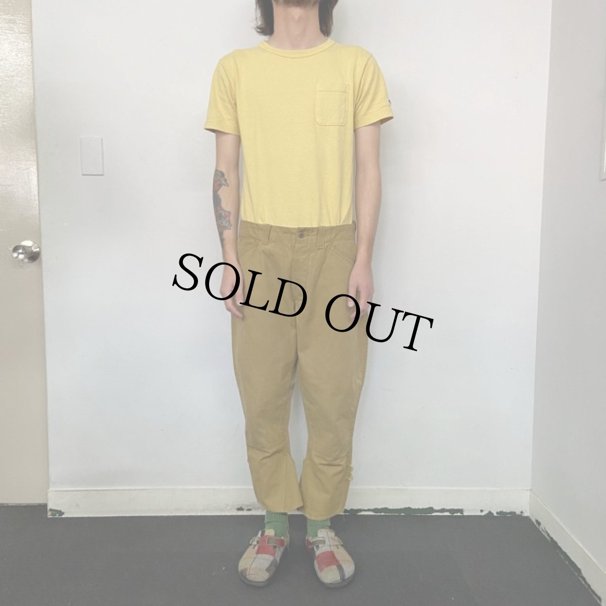 画像3: 30〜40's Hirsch-Weis オイルドコットン ジョッパーズパンツ W33 (3)