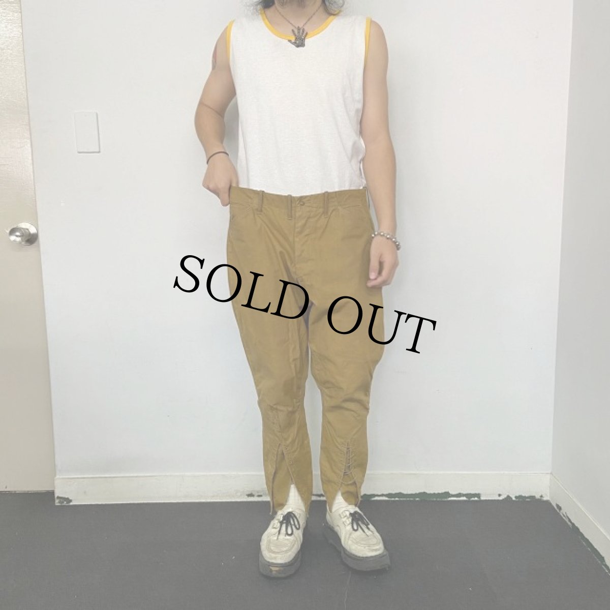 画像3: 20's Utica Duxbak オイルドコットン ジョッパーズパンツ W35 (3)