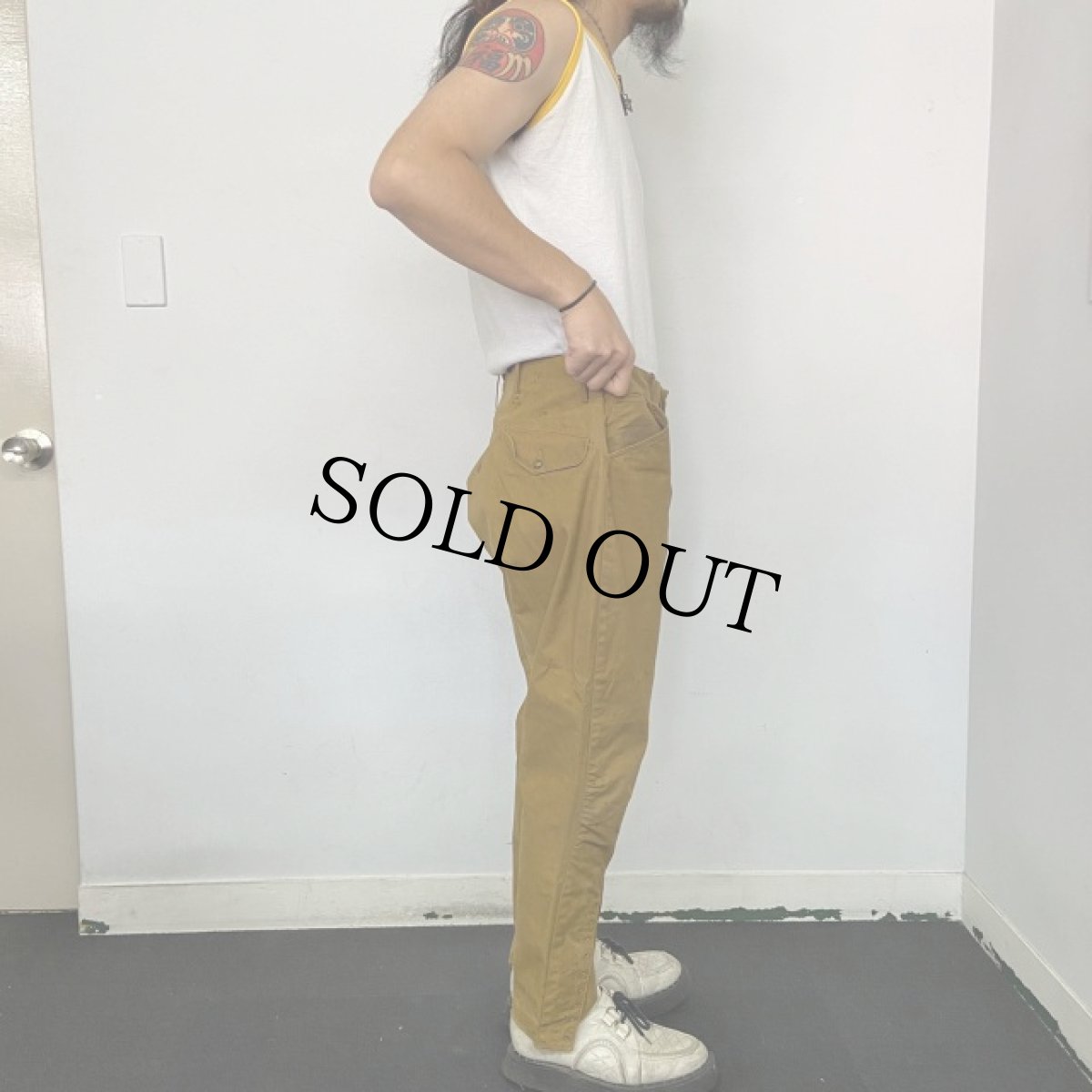 画像4: 20's Utica Duxbak オイルドコットン ジョッパーズパンツ W35 (4)