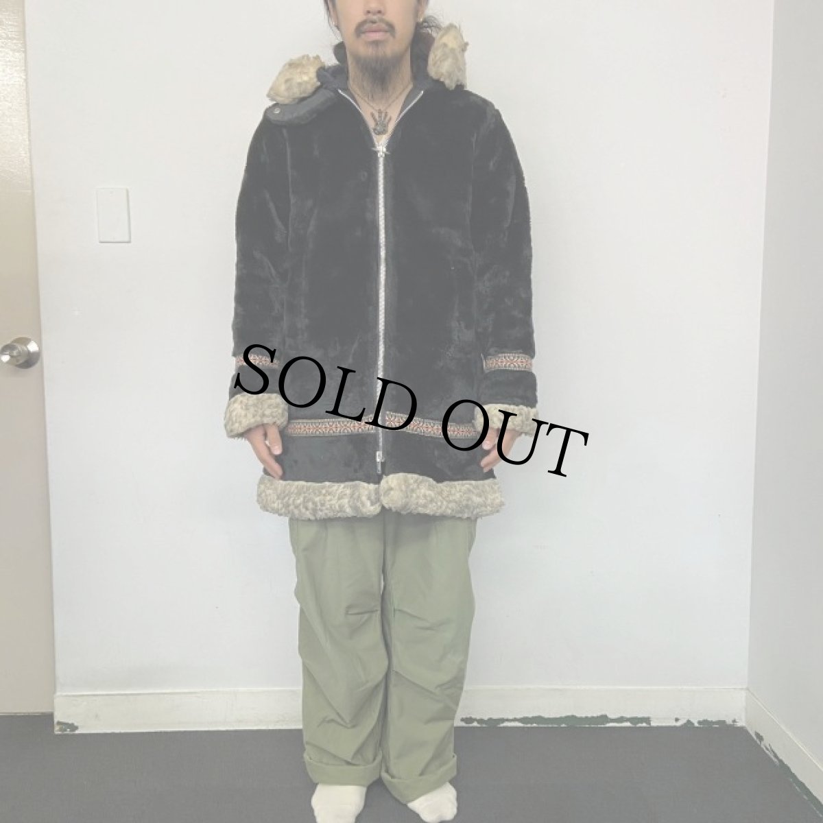 画像2: 70's STEARNS フェイクファー エスキモージャケット MEDIUM (2)