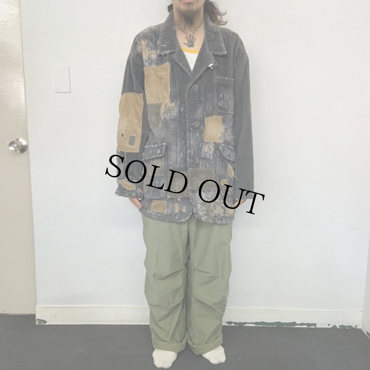 画像3: ボロ加工 リメイクコーデュロイジャケット (3)