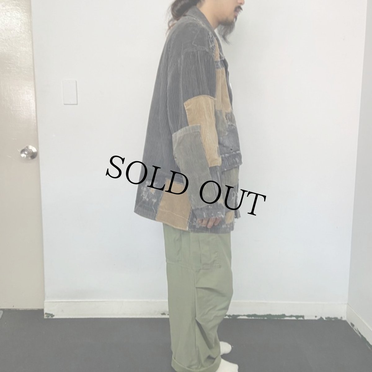 画像4: ボロ加工 リメイクコーデュロイジャケット (4)