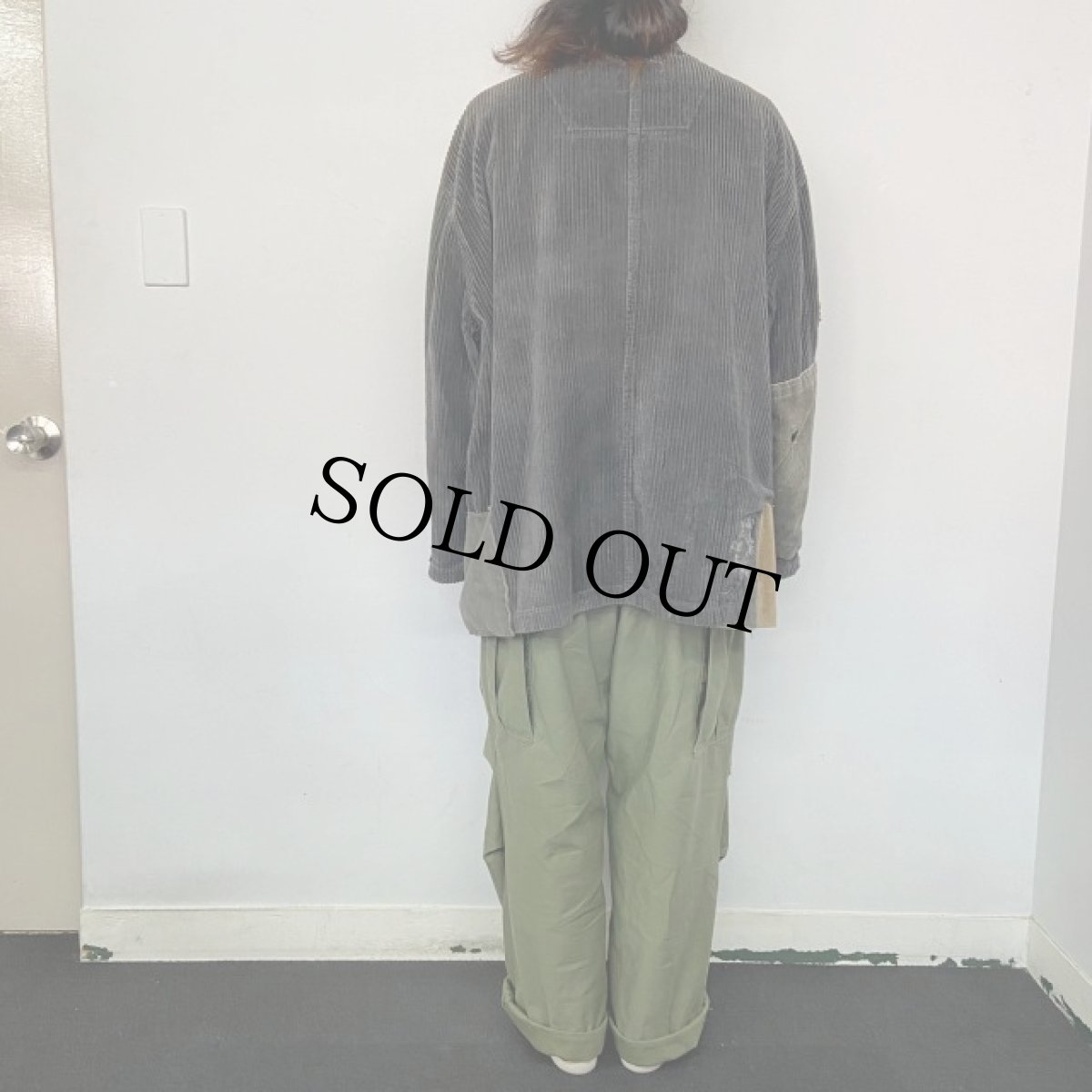 画像5: ボロ加工 リメイクコーデュロイジャケット (5)