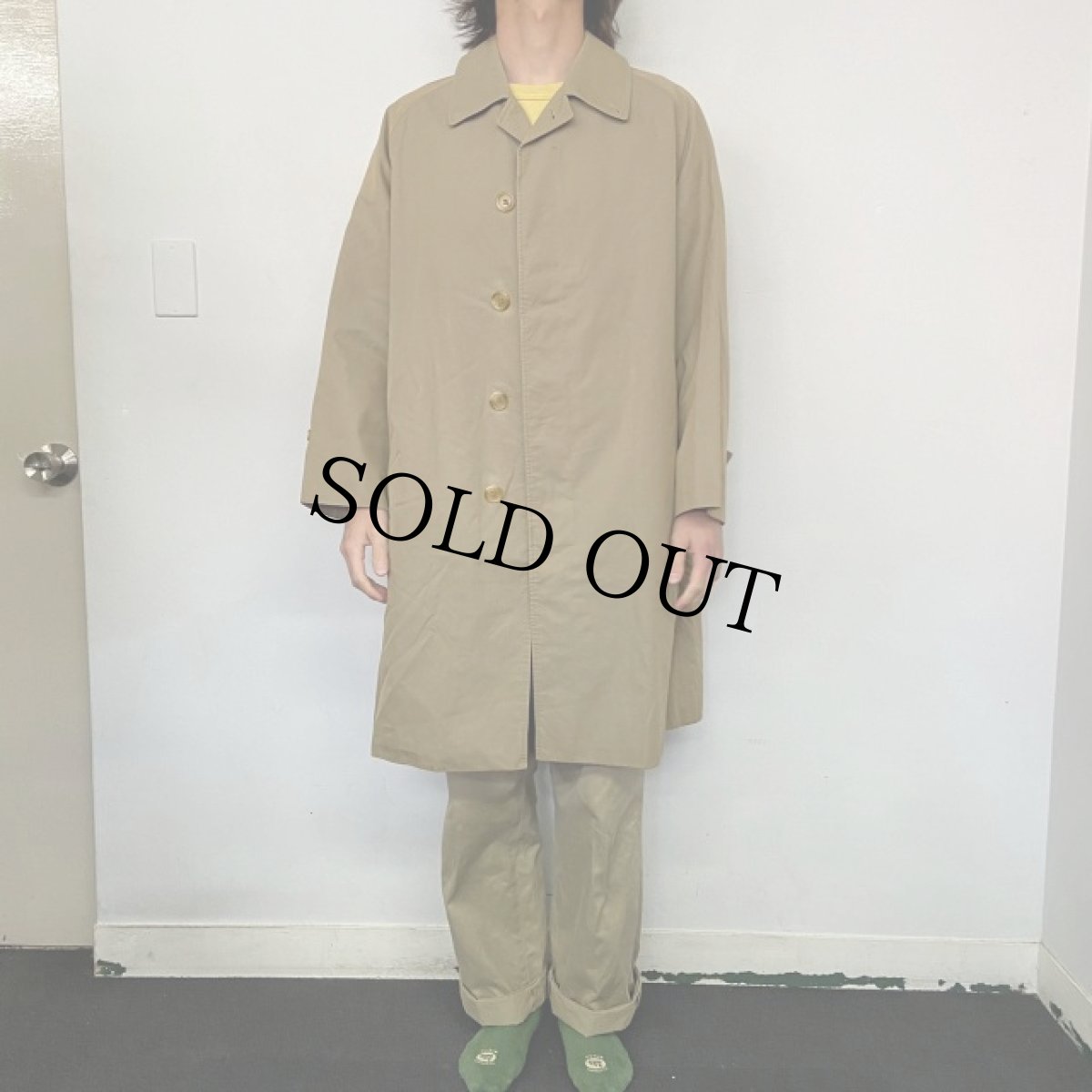 画像2: 80's Burberrys ENGLAND製 一枚袖 バルマカーンコート (2)