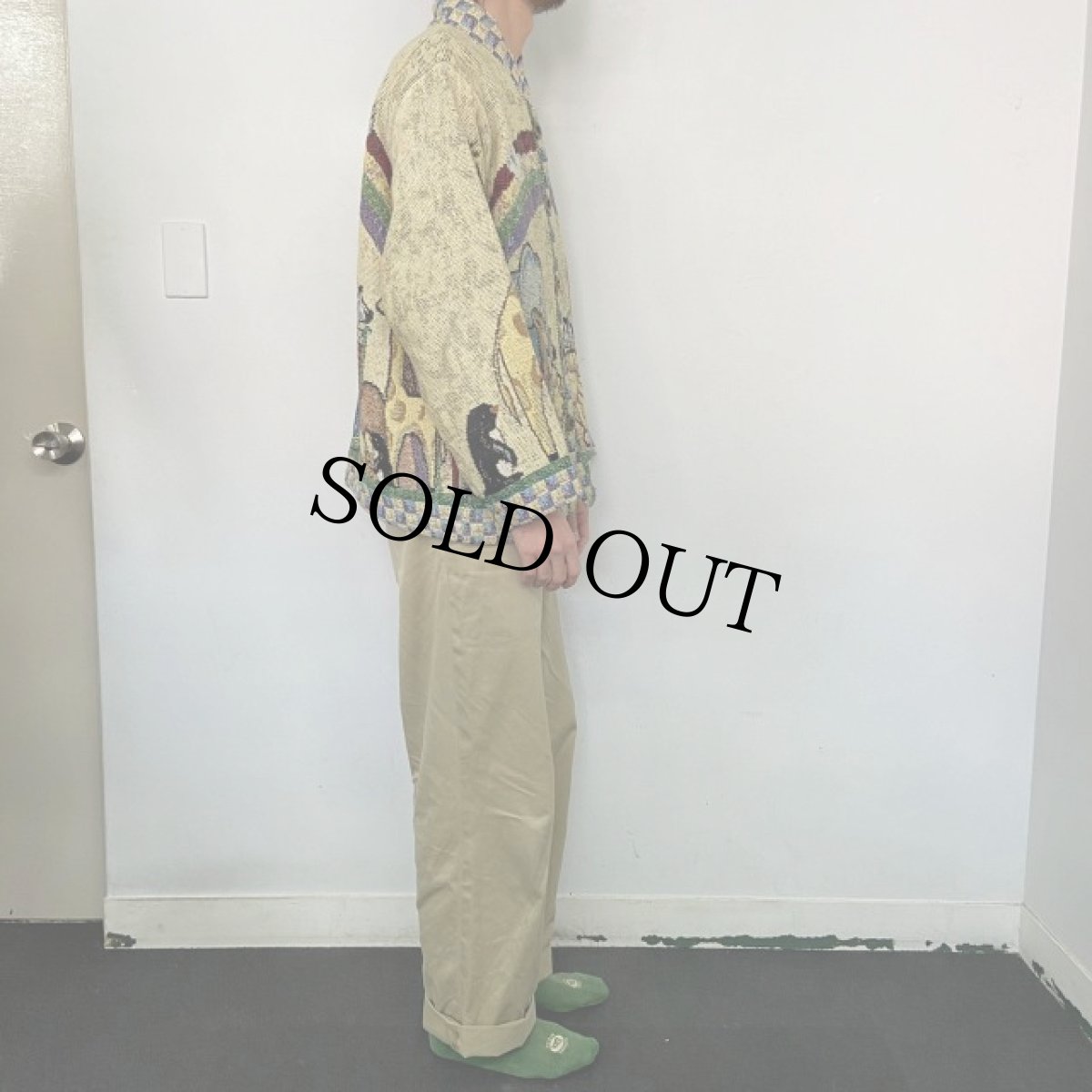 画像4: USA製 アニマル柄 ゴブラン織りジャケット L (4)